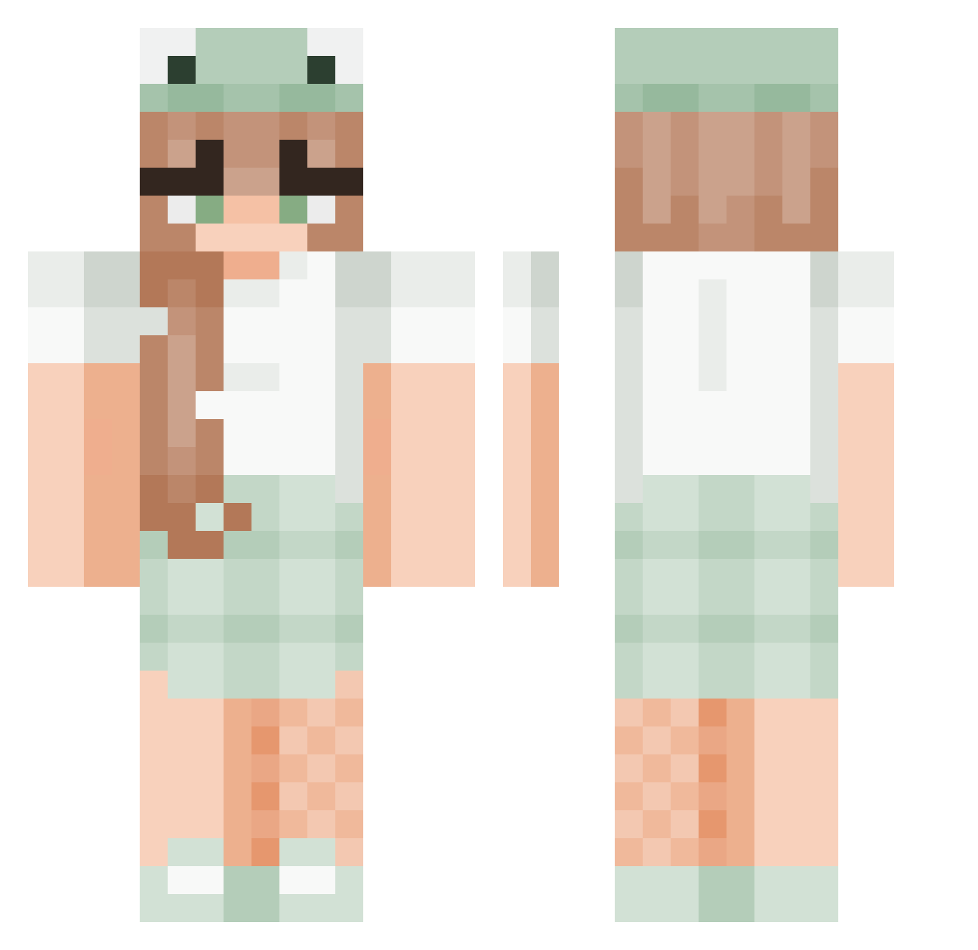 skinnyproducer Minecraft skin, front and back view