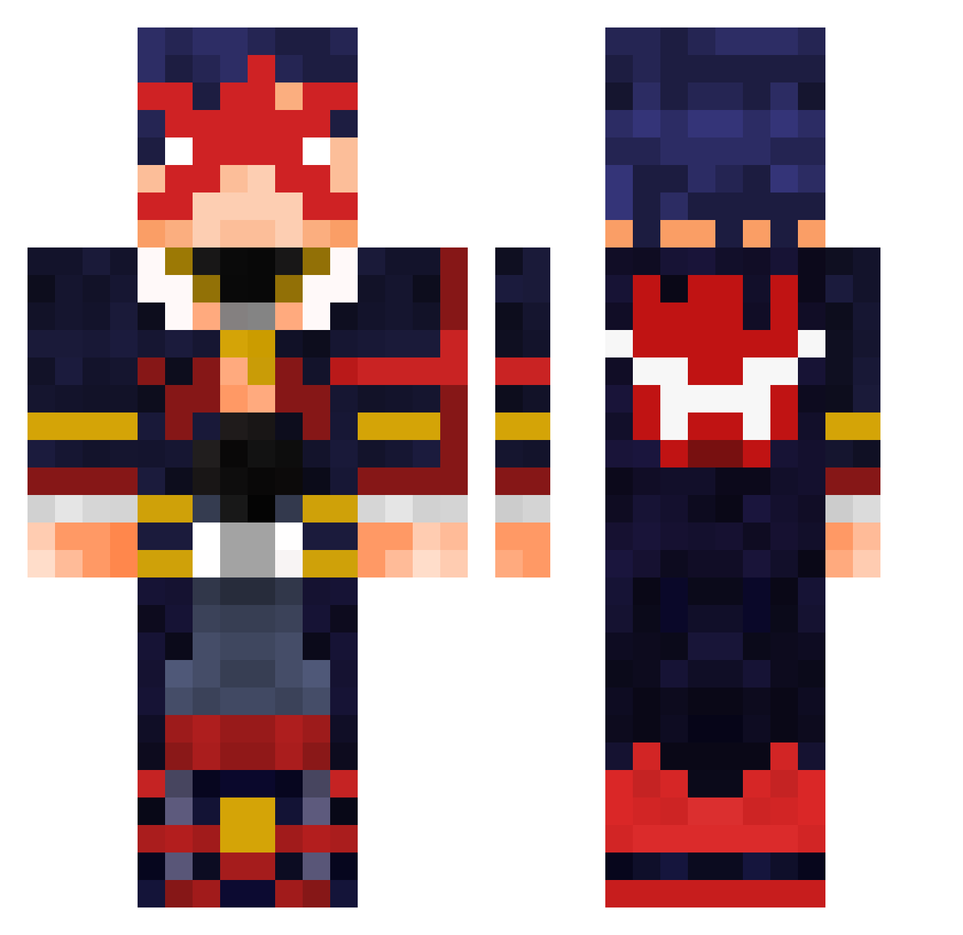 MattWtf Minecraft skin, front and back view