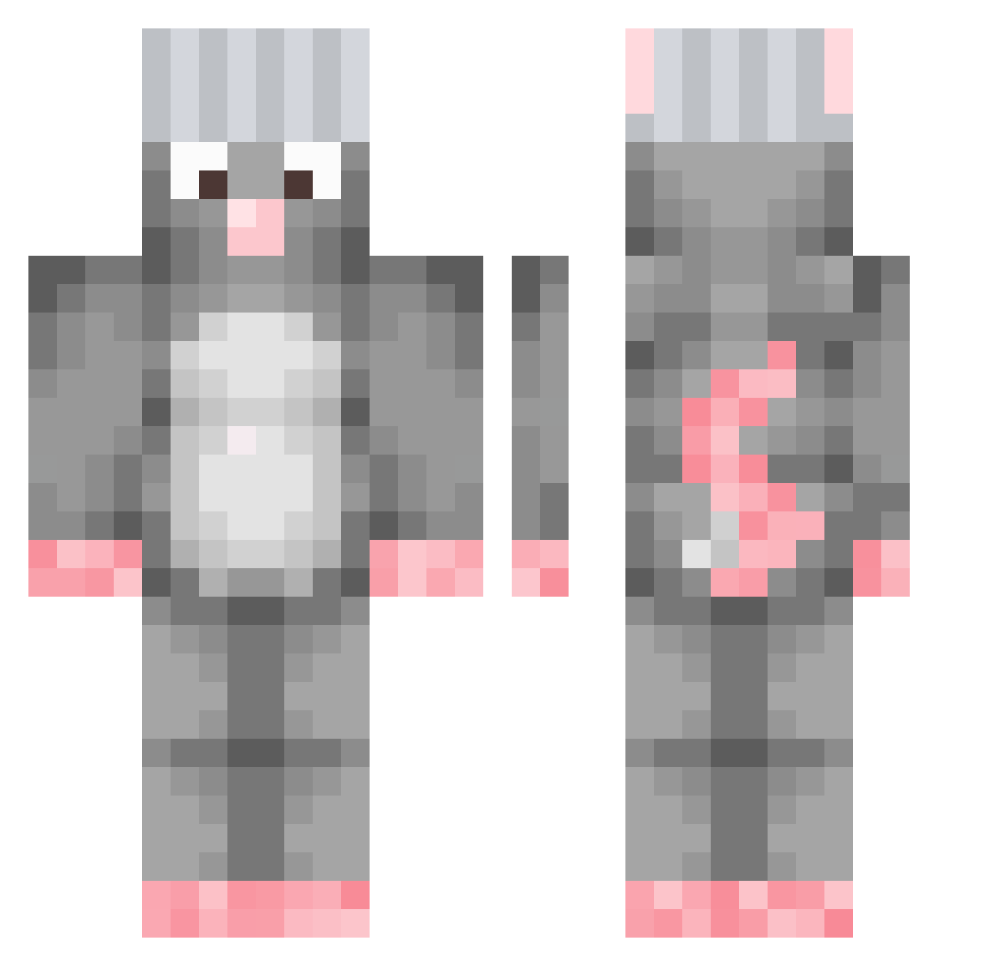 Shadow51000000 Minecraft skin, front and back view