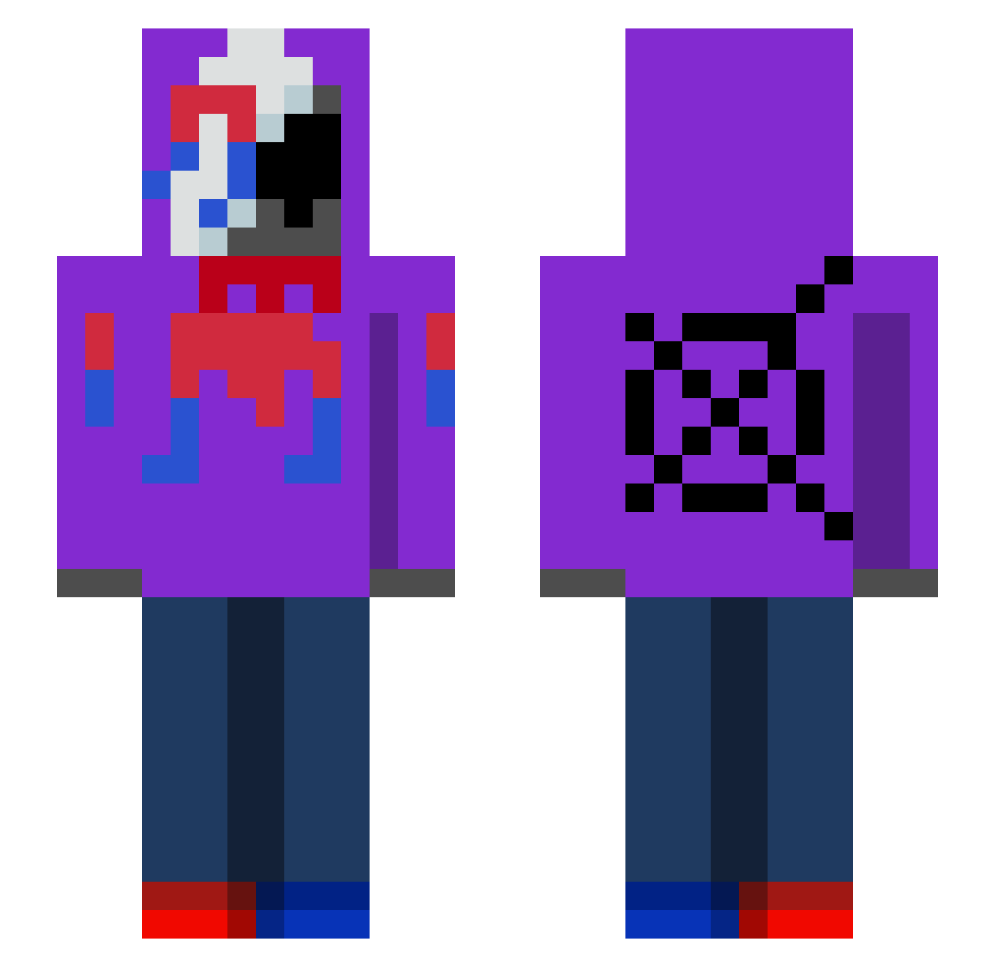 N0IZ_17 Minecraft skin, front and back view