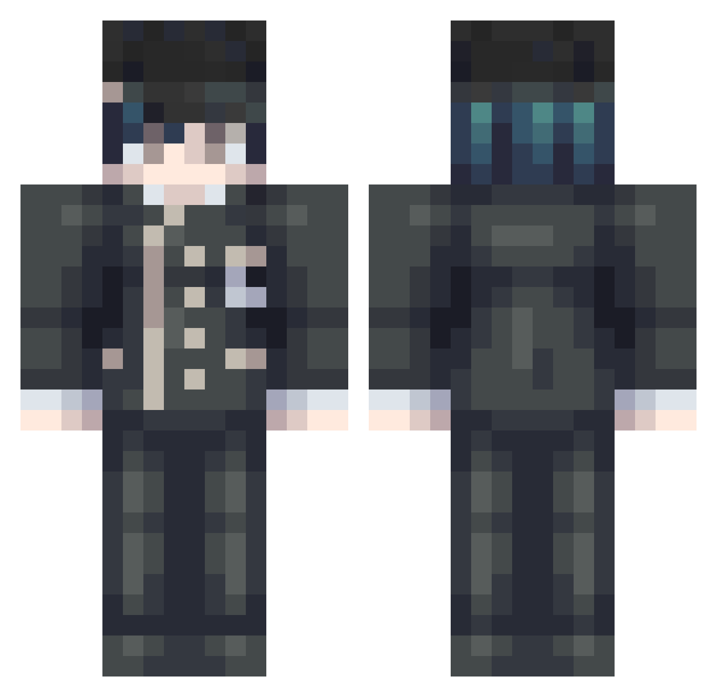 Paramese Minecraft skin, front and back view