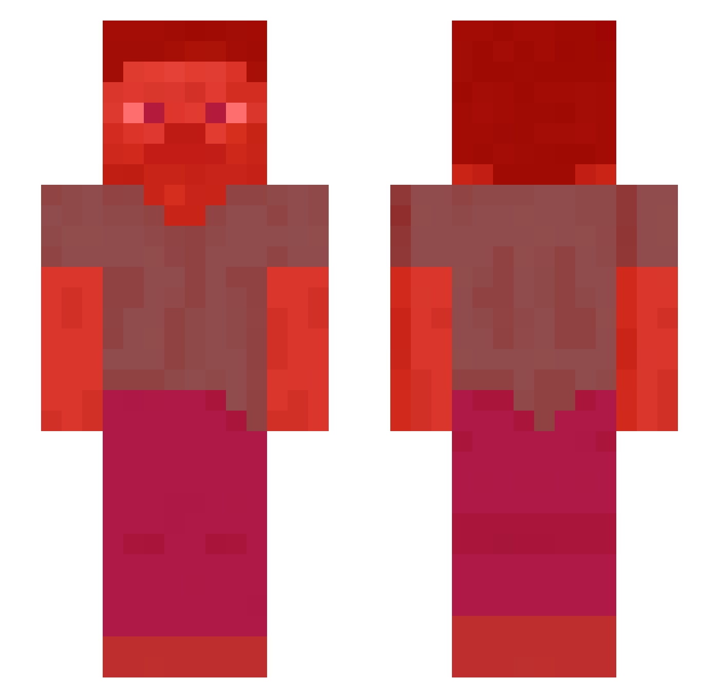 Habicht_ Minecraft skin, front and back view