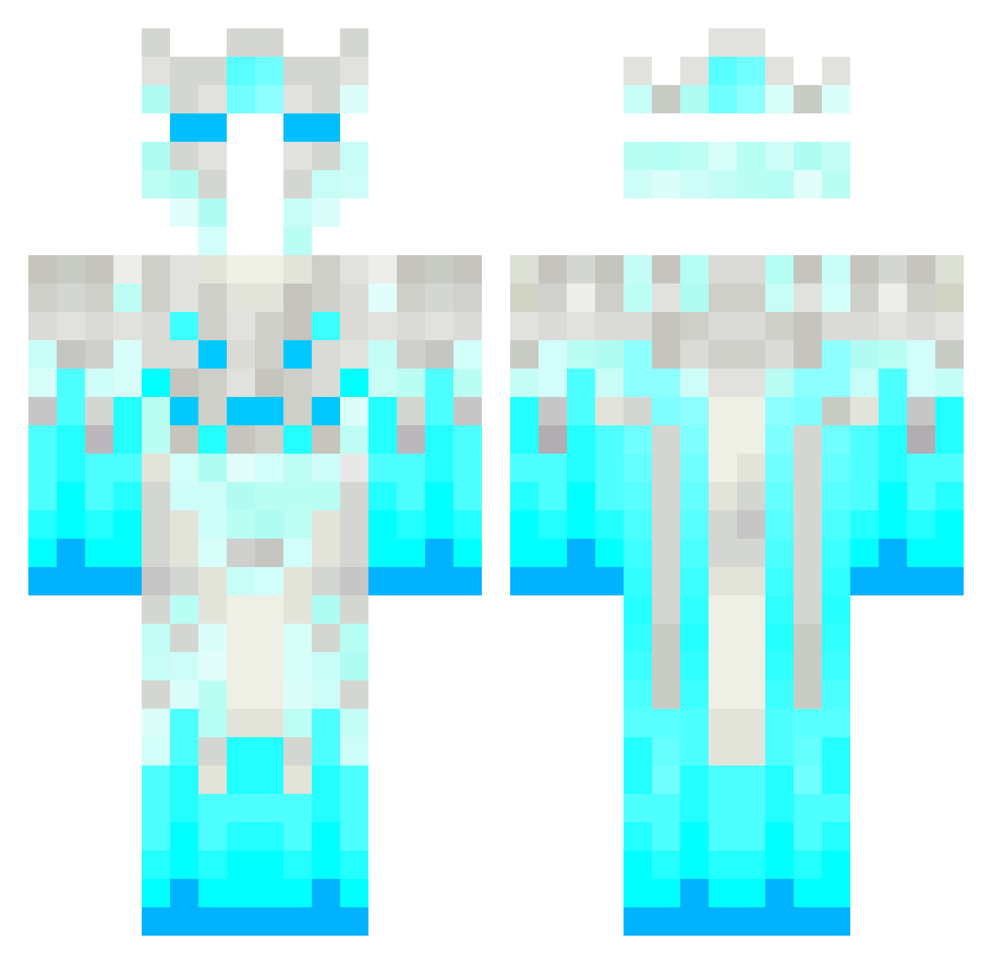 elReyleon79 Minecraft skin, front and back view