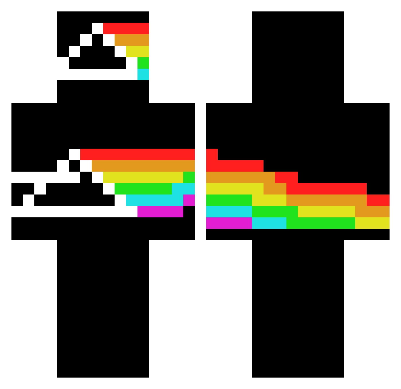 SamuelT6 Minecraft skin, front and back view