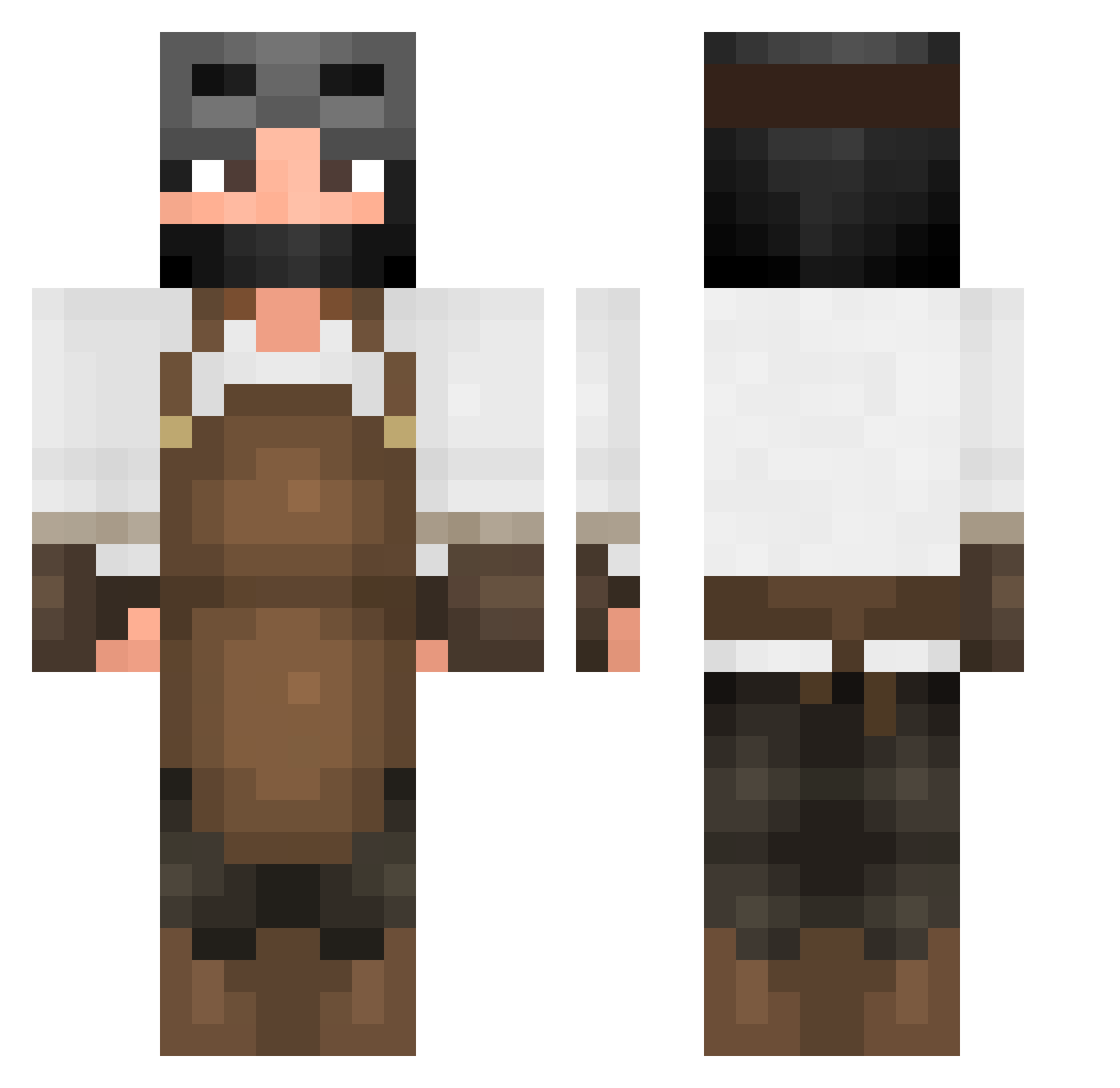 Variqz Minecraft skin, front and back view