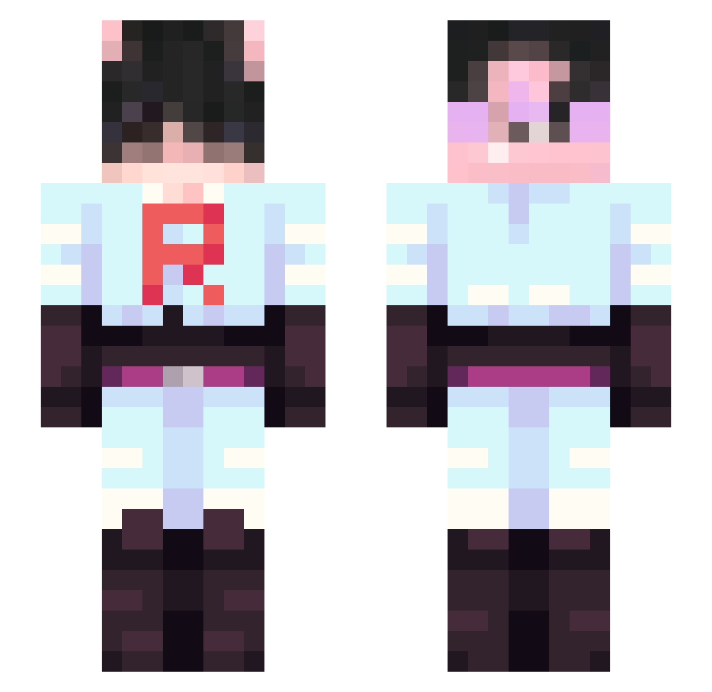 cowi_ Minecraft skin, front and back view