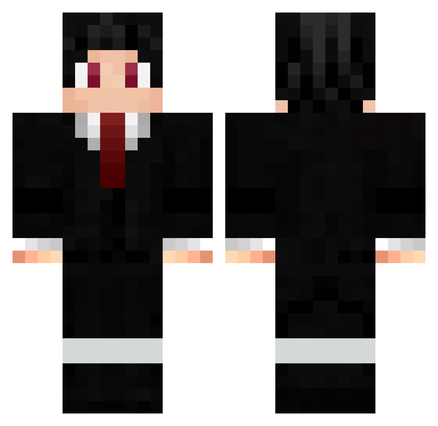 SoyBlancon Minecraft skin, front and back view