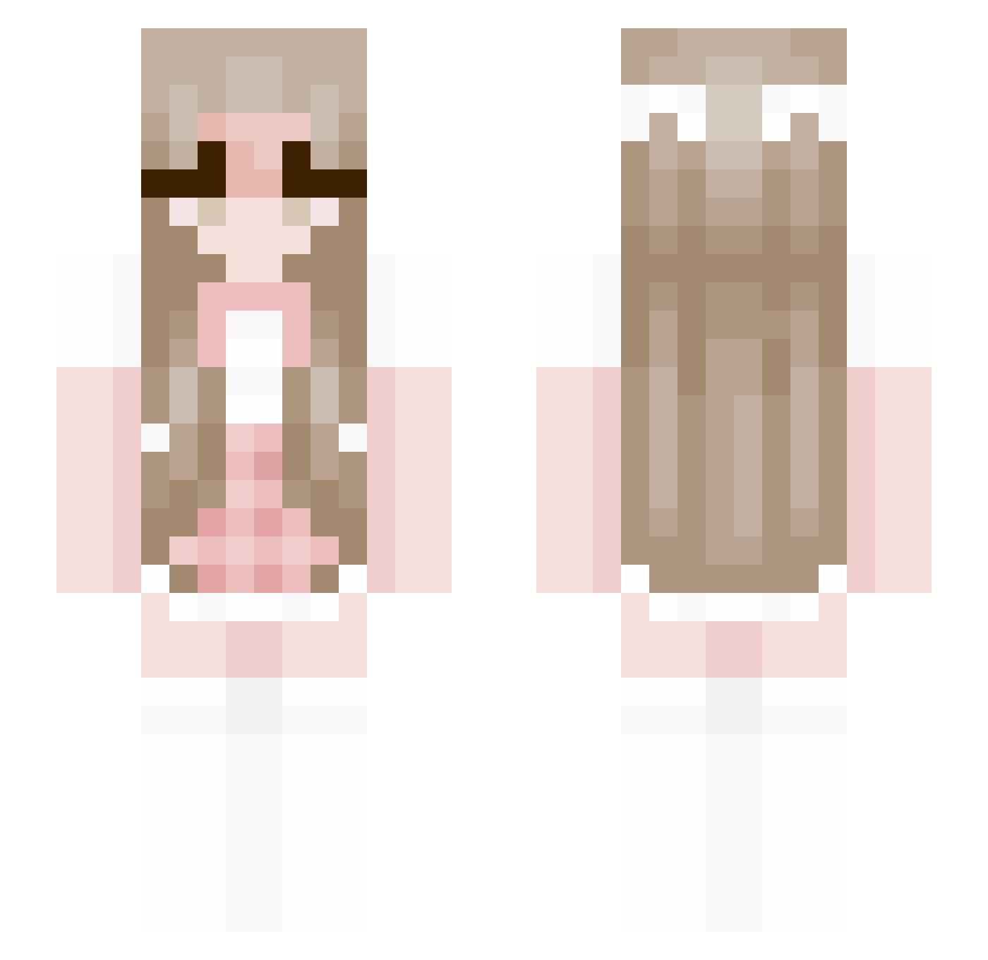 WindowVV Minecraft skin, front and back view
