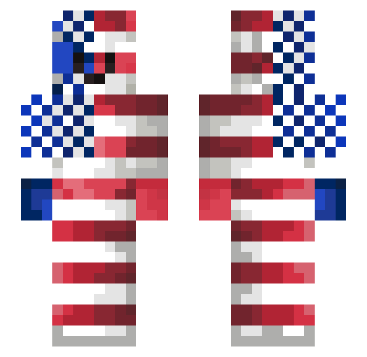 ilysall Minecraft skin, front and back view