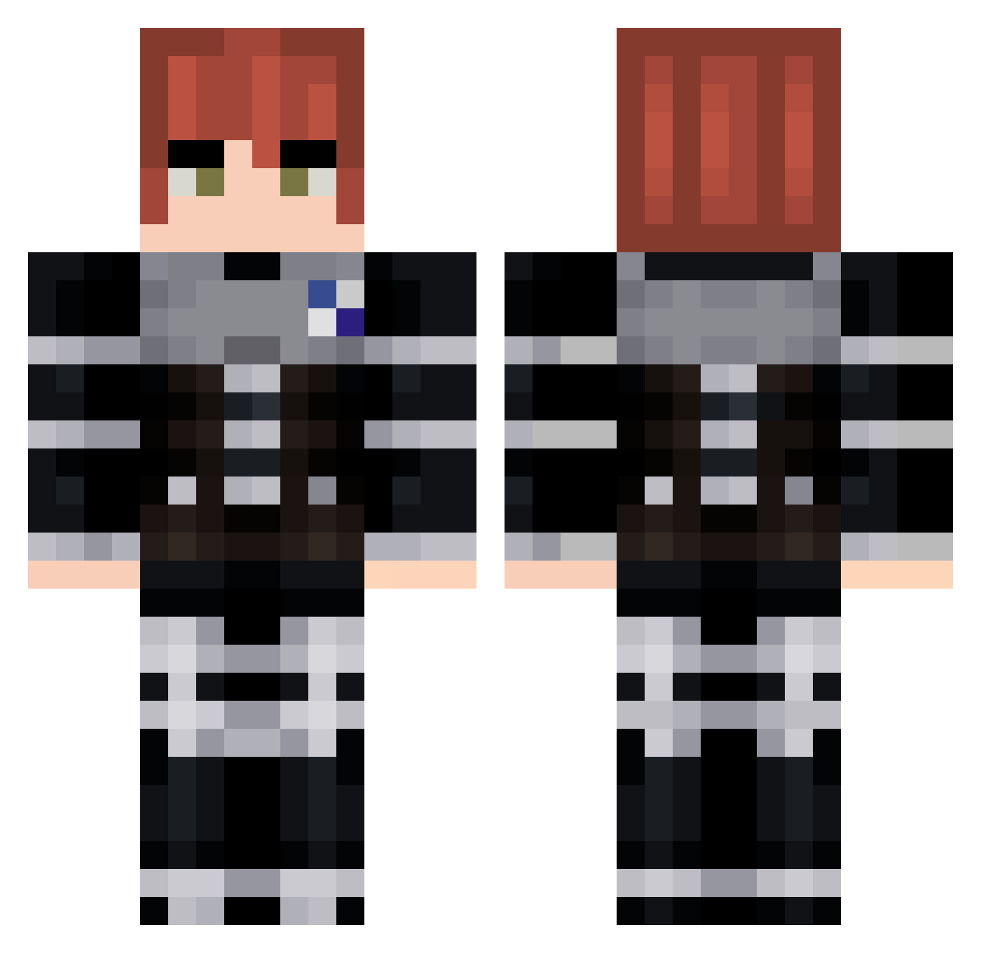 m_jrrr Minecraft skin, front and back view
