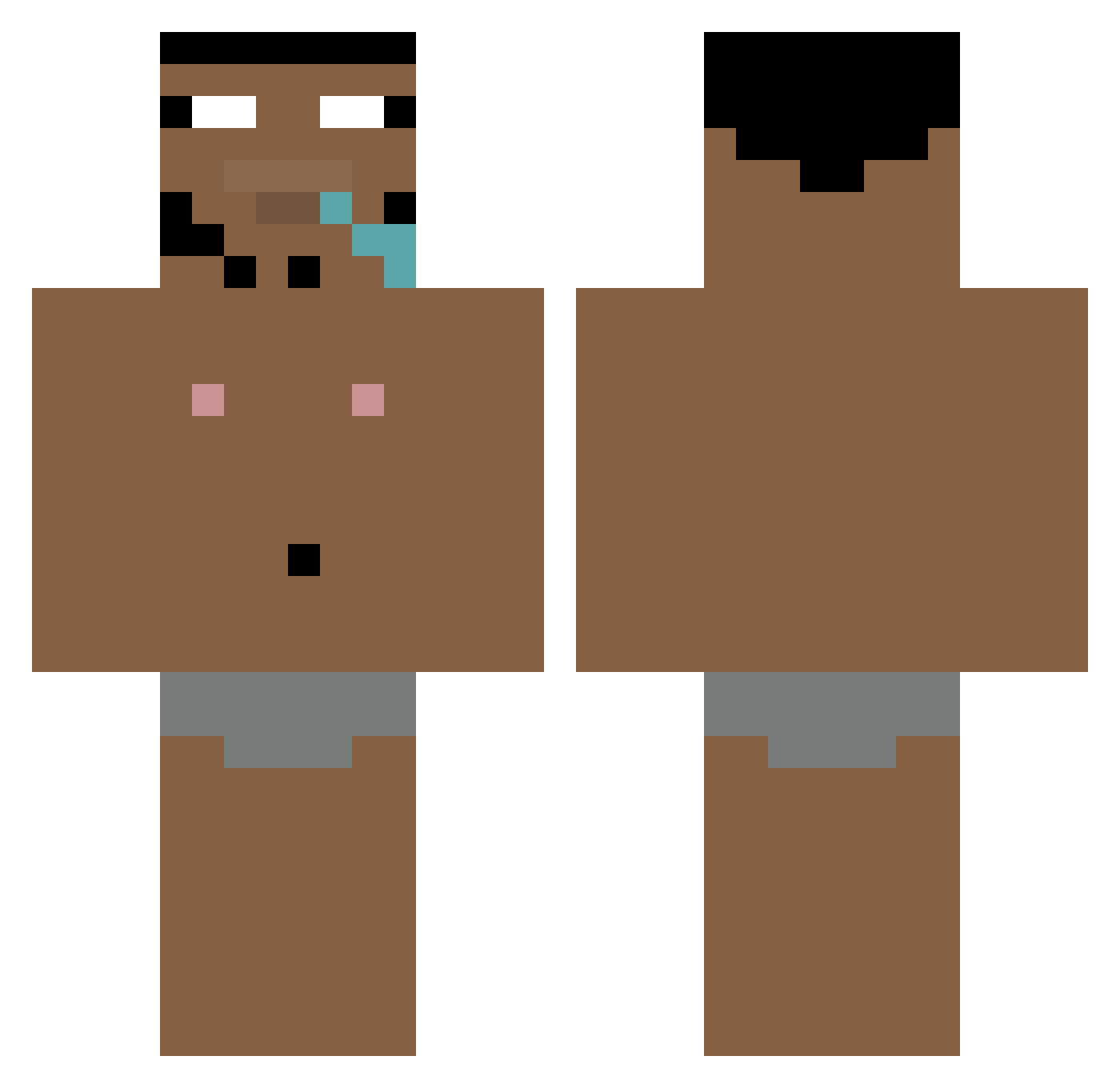 pokelano Minecraft skin, front and back view