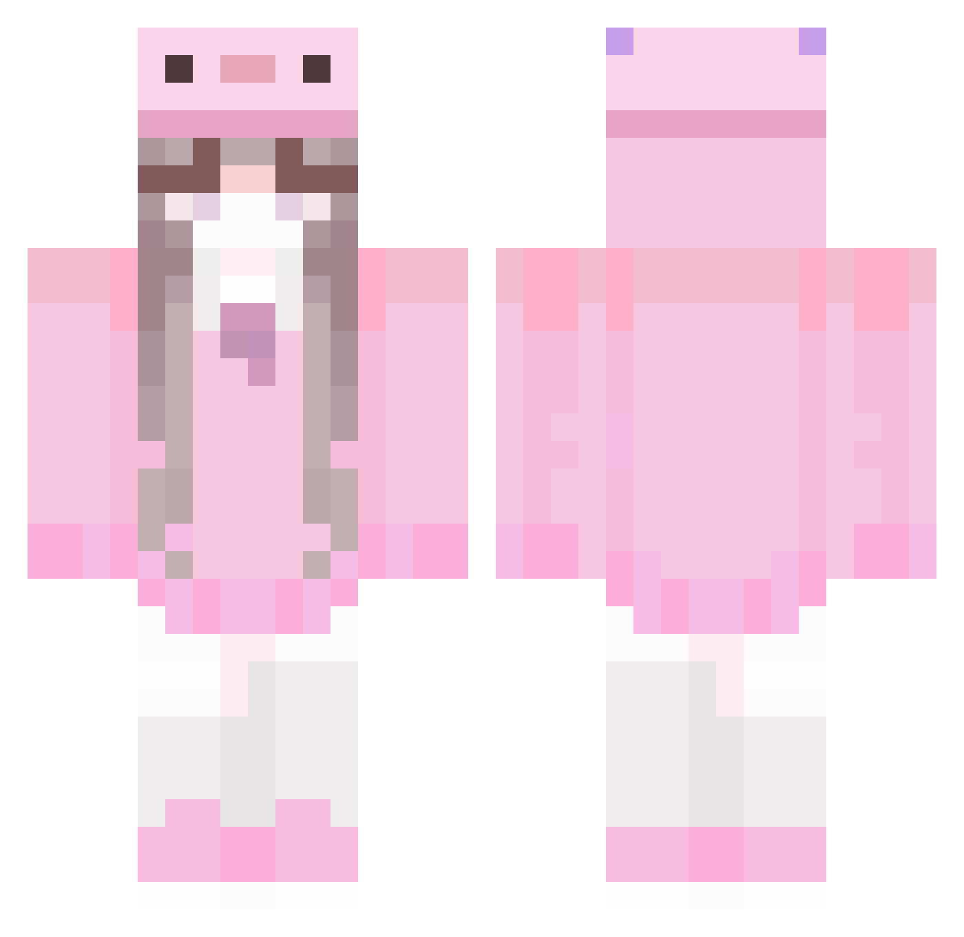TC_Vicky Minecraft skin, front and back view