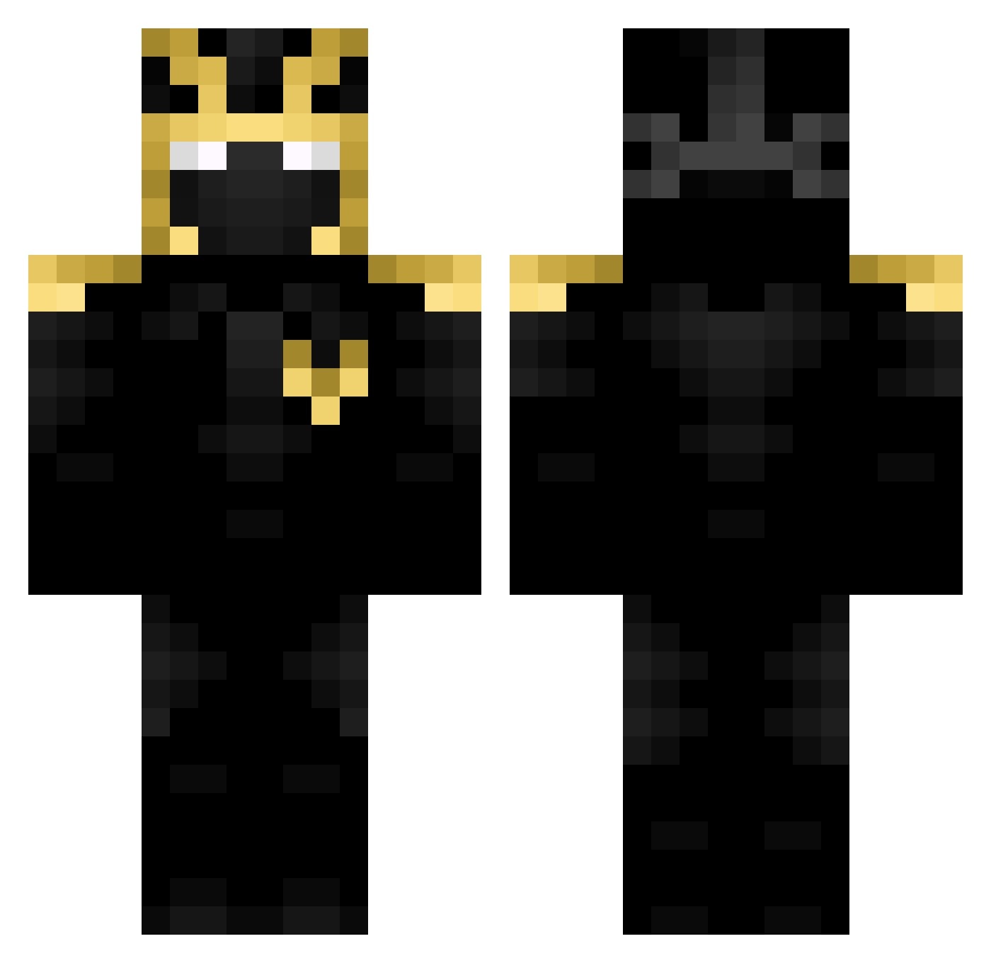 KlaynUwU Minecraft skin, front and back view