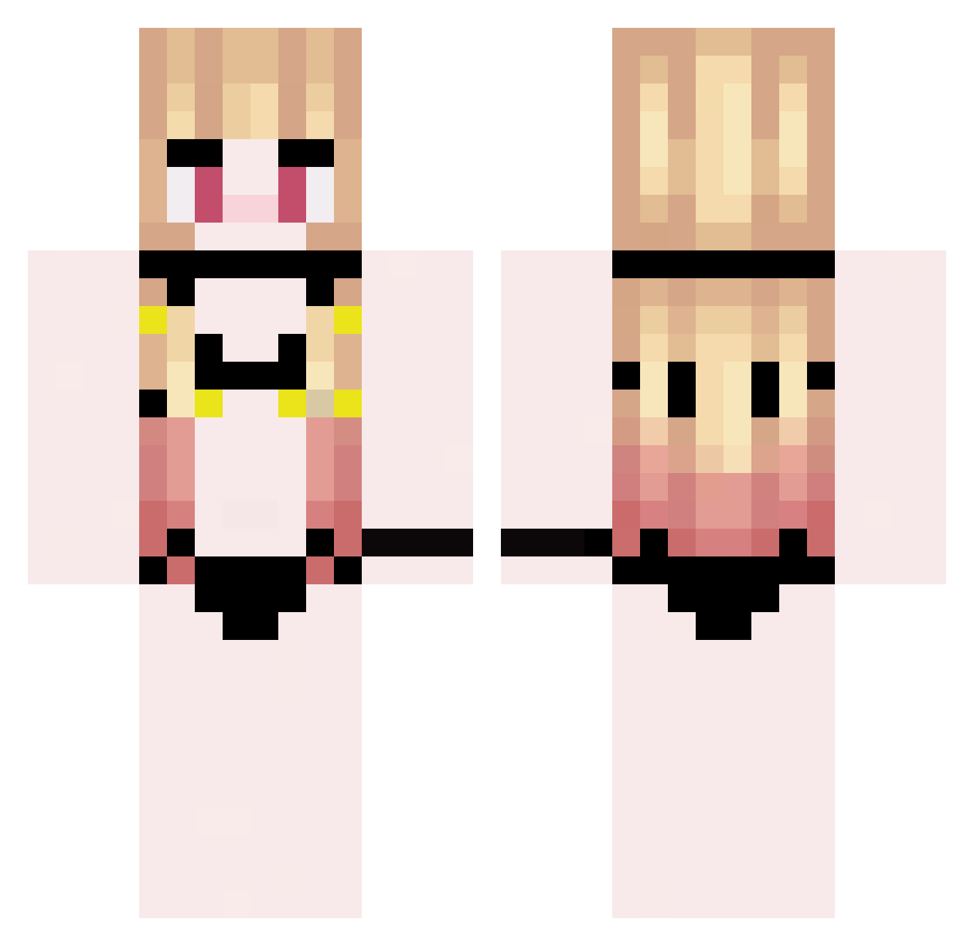 tavoamaanajulia Minecraft skin, front and back view