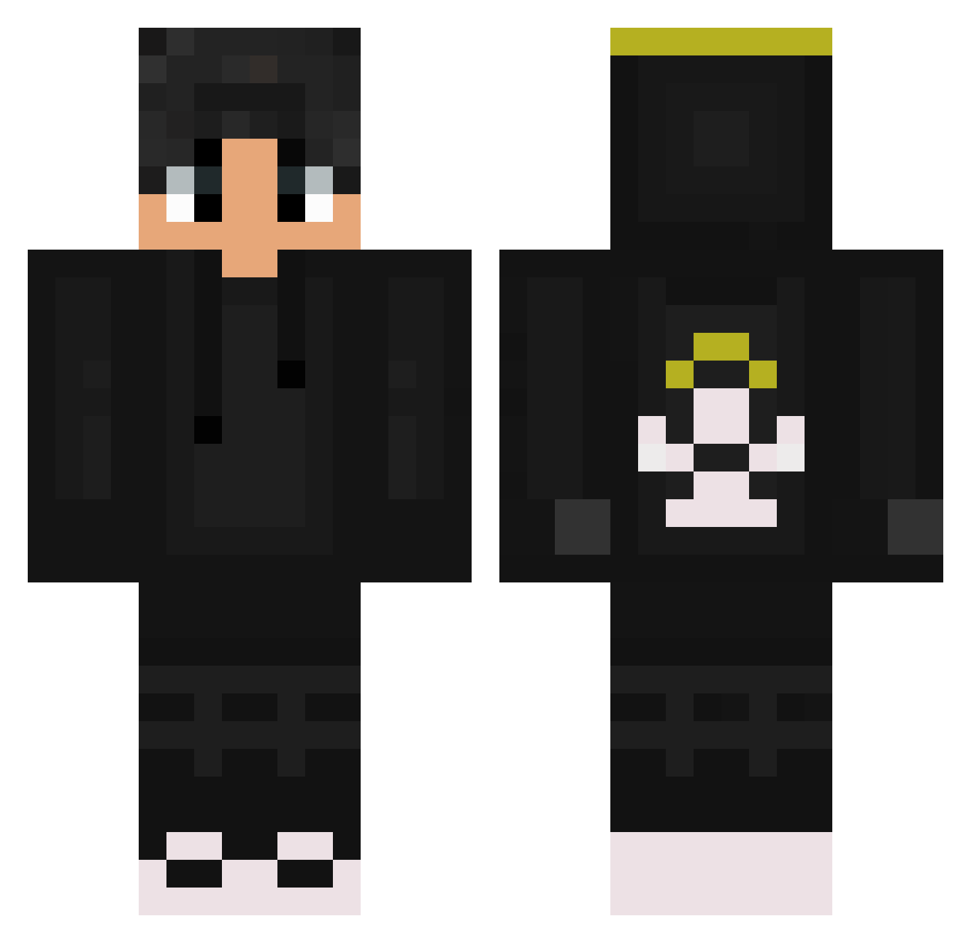 spartaneblack Minecraft skin, front and back view