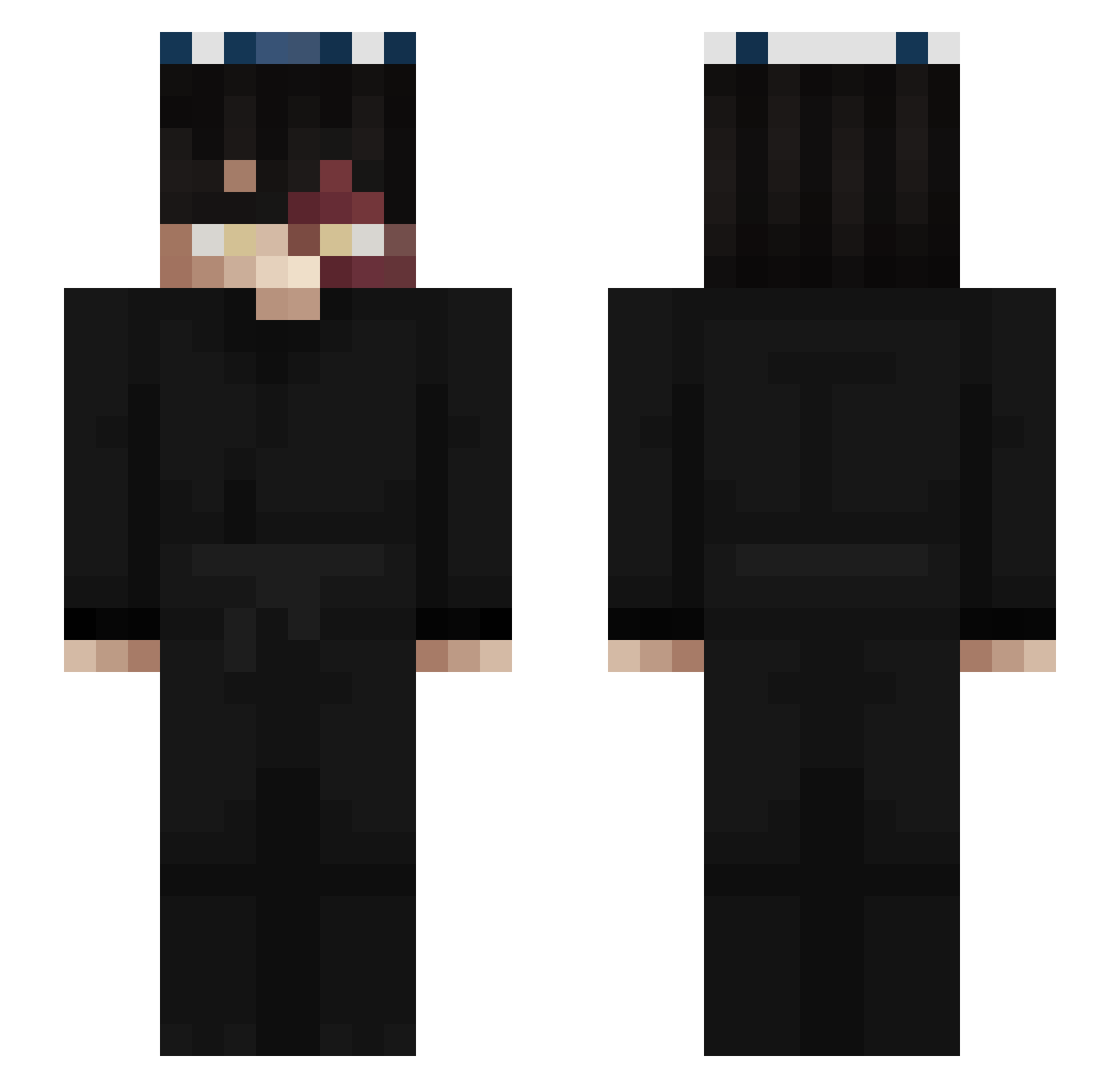 odiento Minecraft skin, front and back view