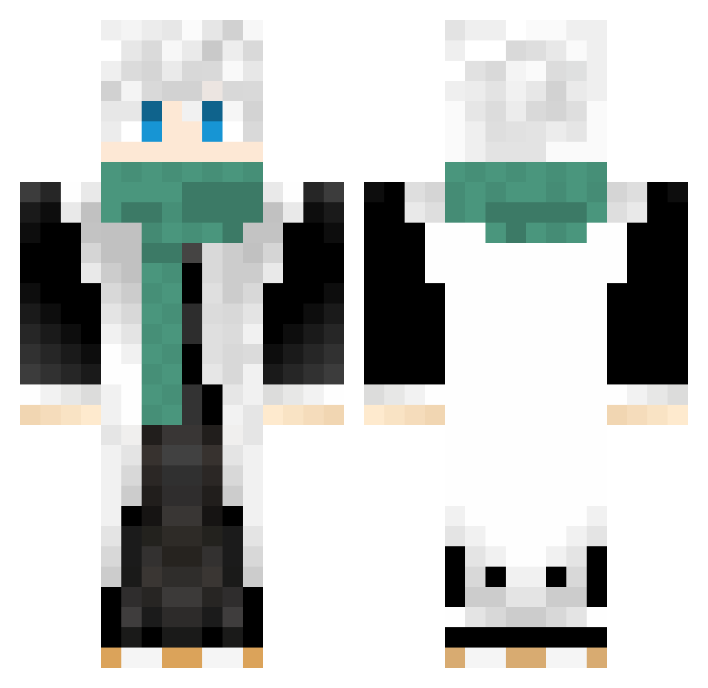 Anakilando Minecraft skin, front and back view