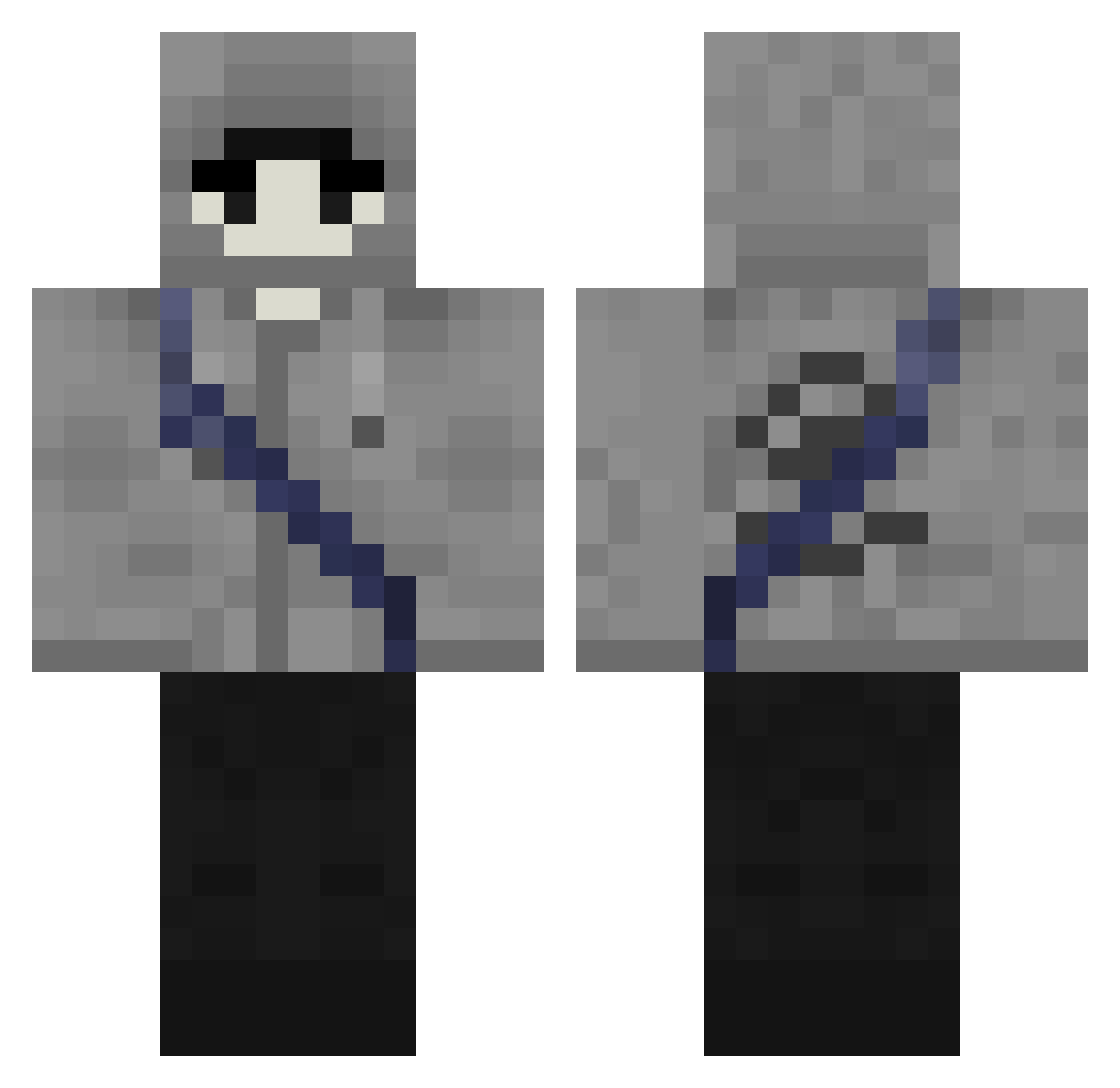 justvoid1337 Minecraft skin, front and back view