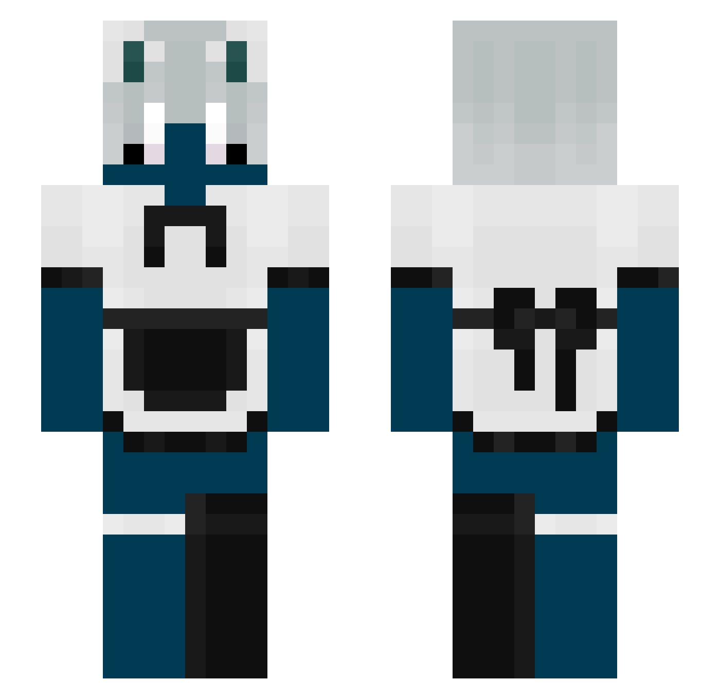 evilsantio71 Minecraft skin, front and back view