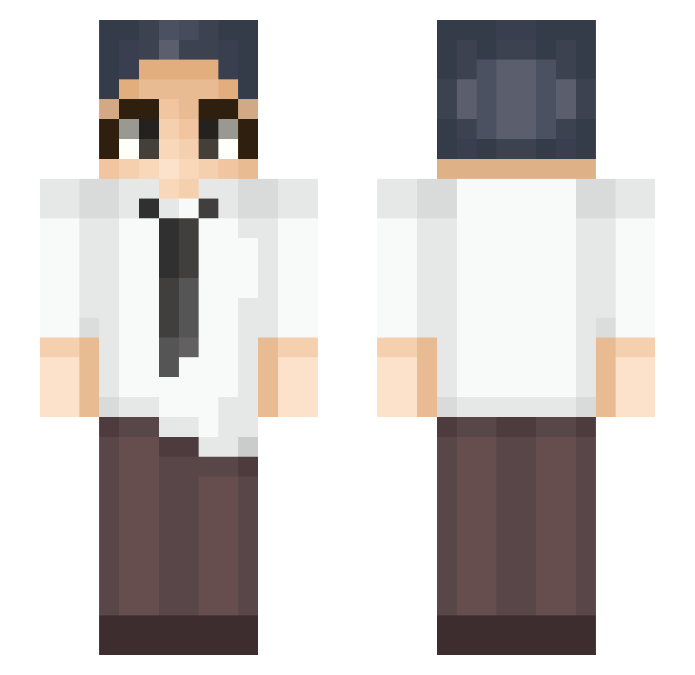 MonsterManKWP Minecraft skin, front and back view