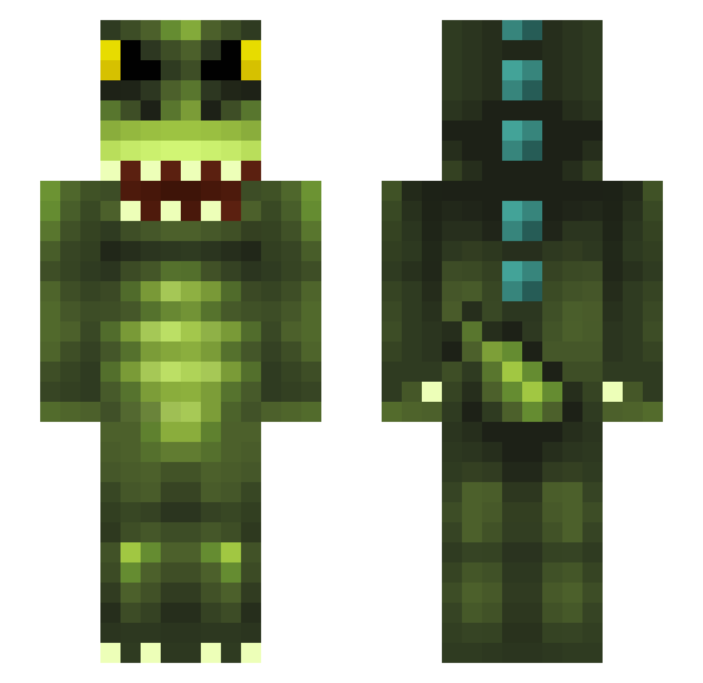 Nutella4007 Minecraft skin, front and back view