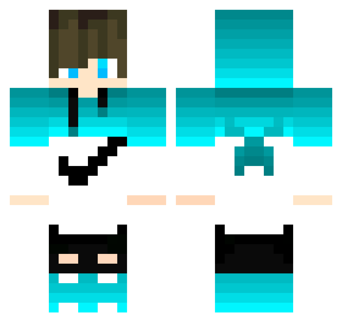 Gold_Runner Minecraft skin, front and back view