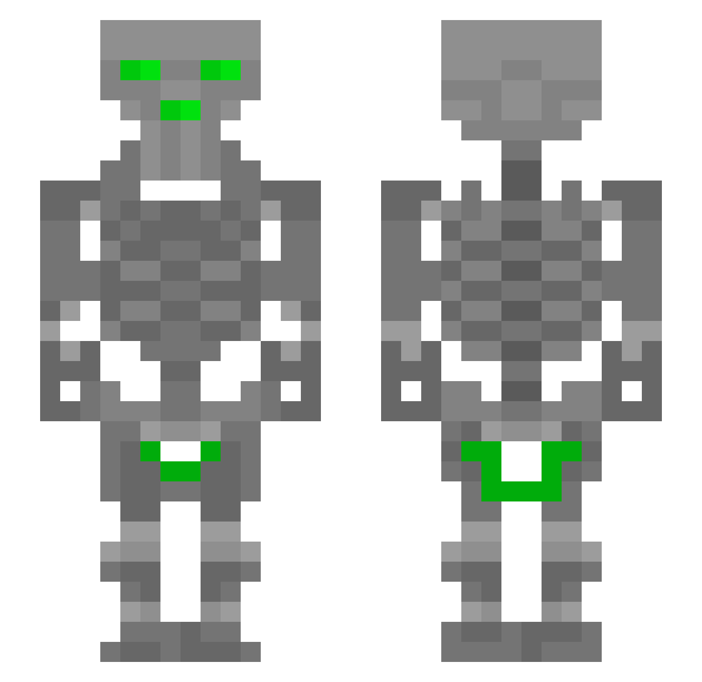 UrgoANiceAsh Minecraft skin, front and back view