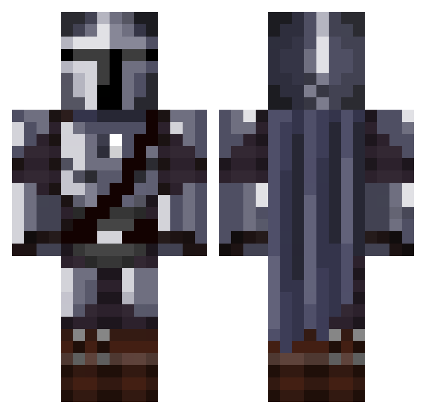 vecko123 Minecraft skin, front and back view