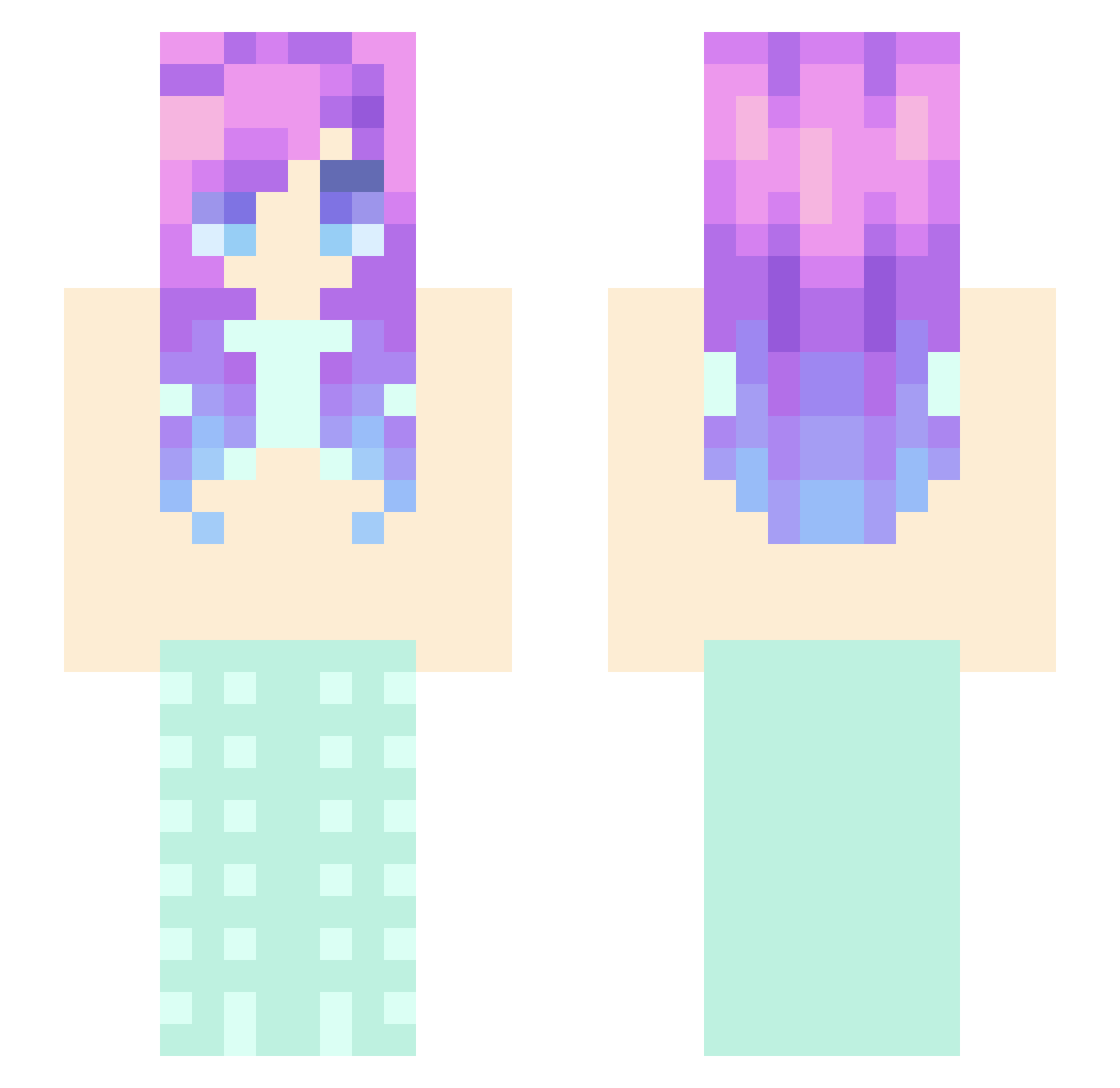 archduchess Minecraft skin, front and back view