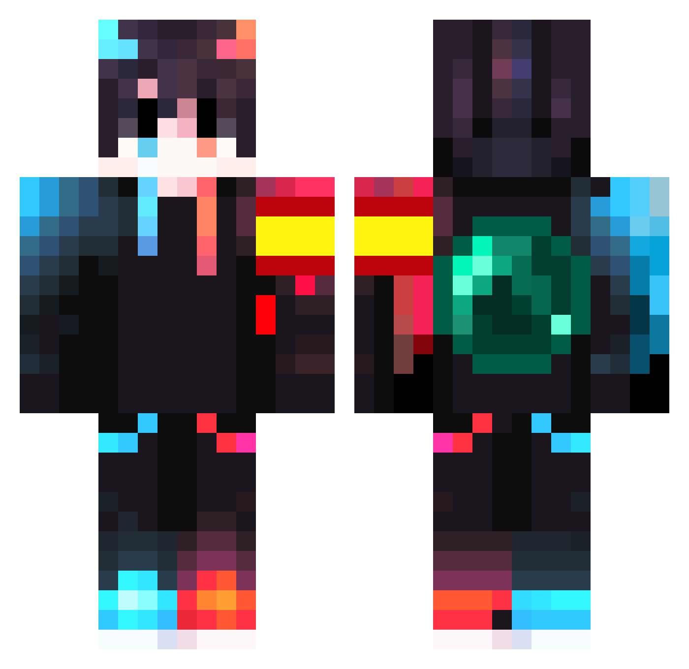 Its_yogurt09 Minecraft skin, front and back view