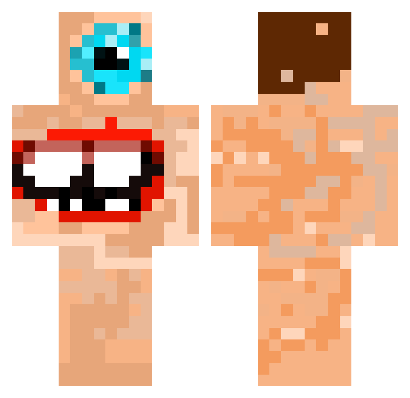 gothmommyasmr Minecraft skin, front and back view