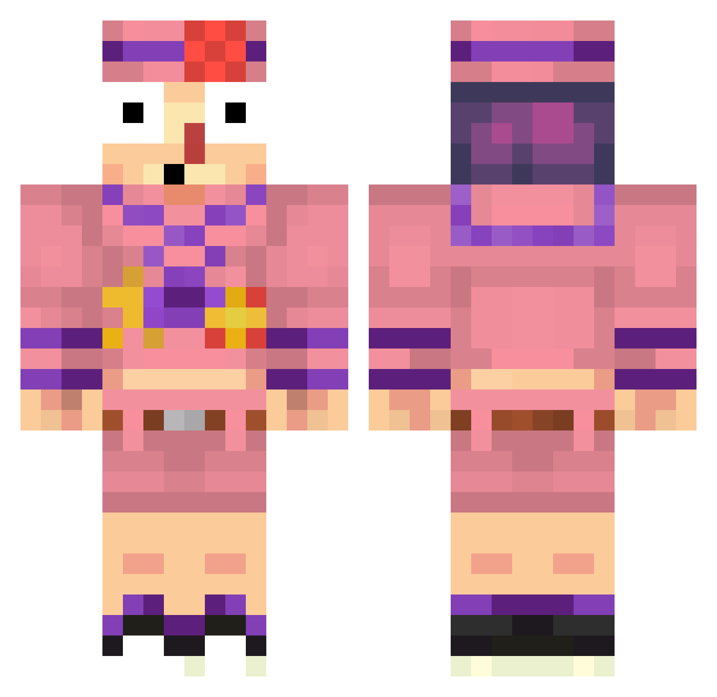 Philxiz Minecraft skin, front and back view