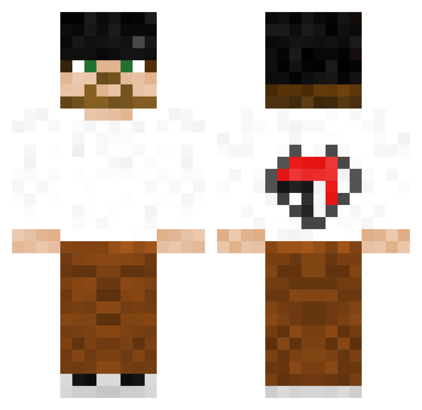Kardo Minecraft skin, front and back view