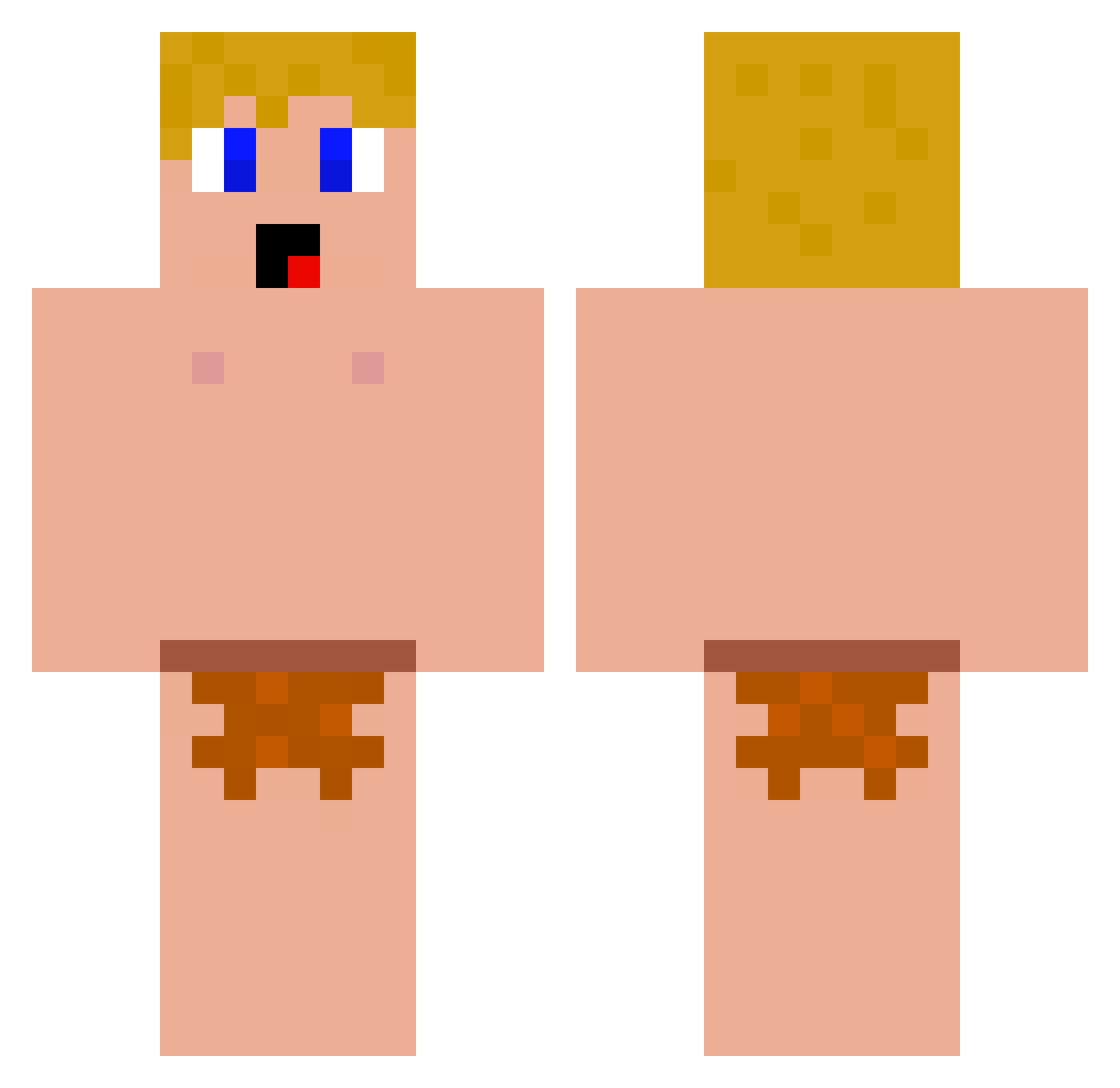 Robovr Minecraft skin, front and back view
