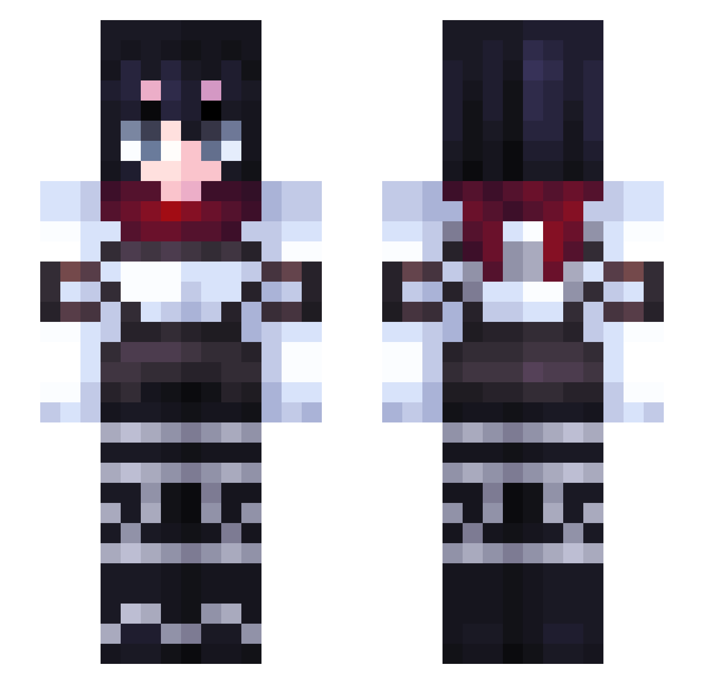 zonaakiego Minecraft skin, front and back view