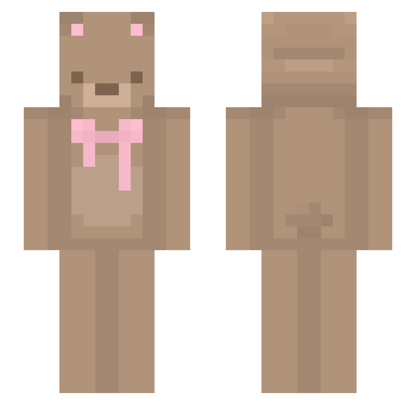 ewily Minecraft skin, front and back view