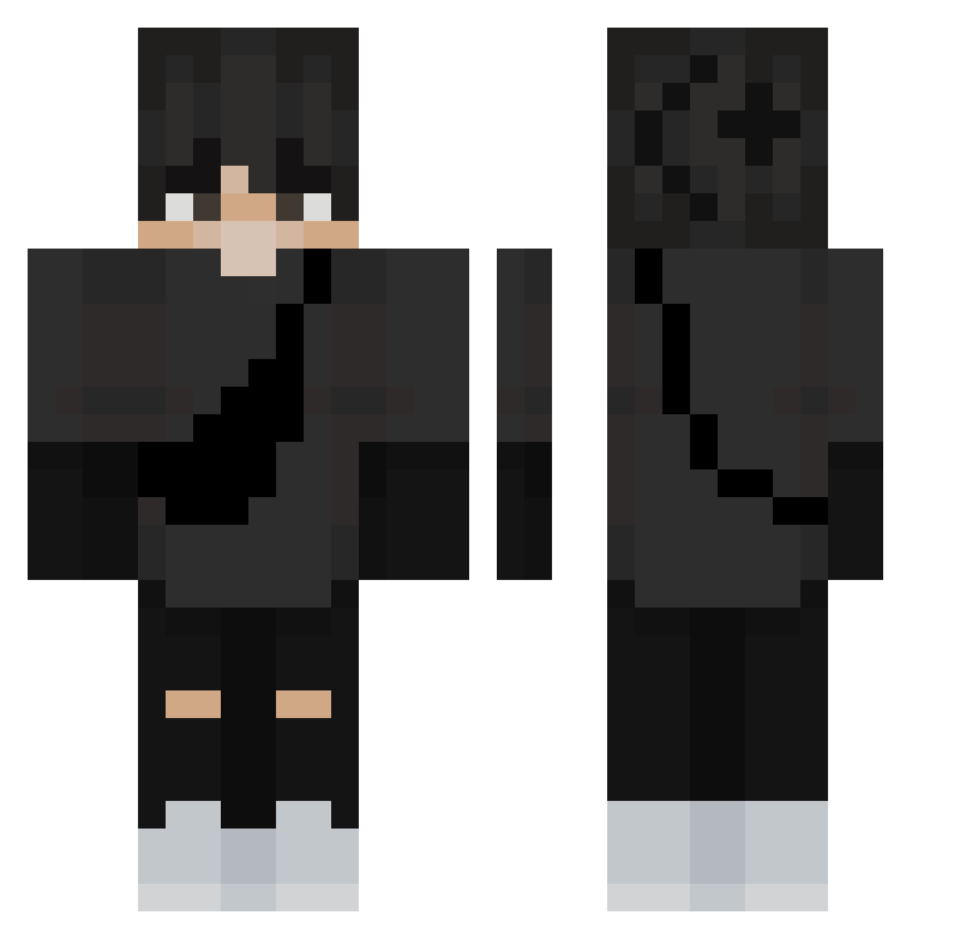 Mrholmzy Minecraft skin, front and back view