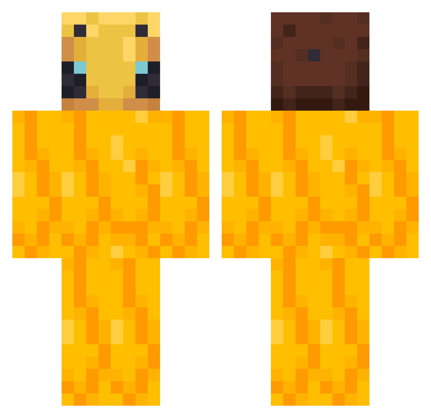Scasmz Minecraft skin, front and back view
