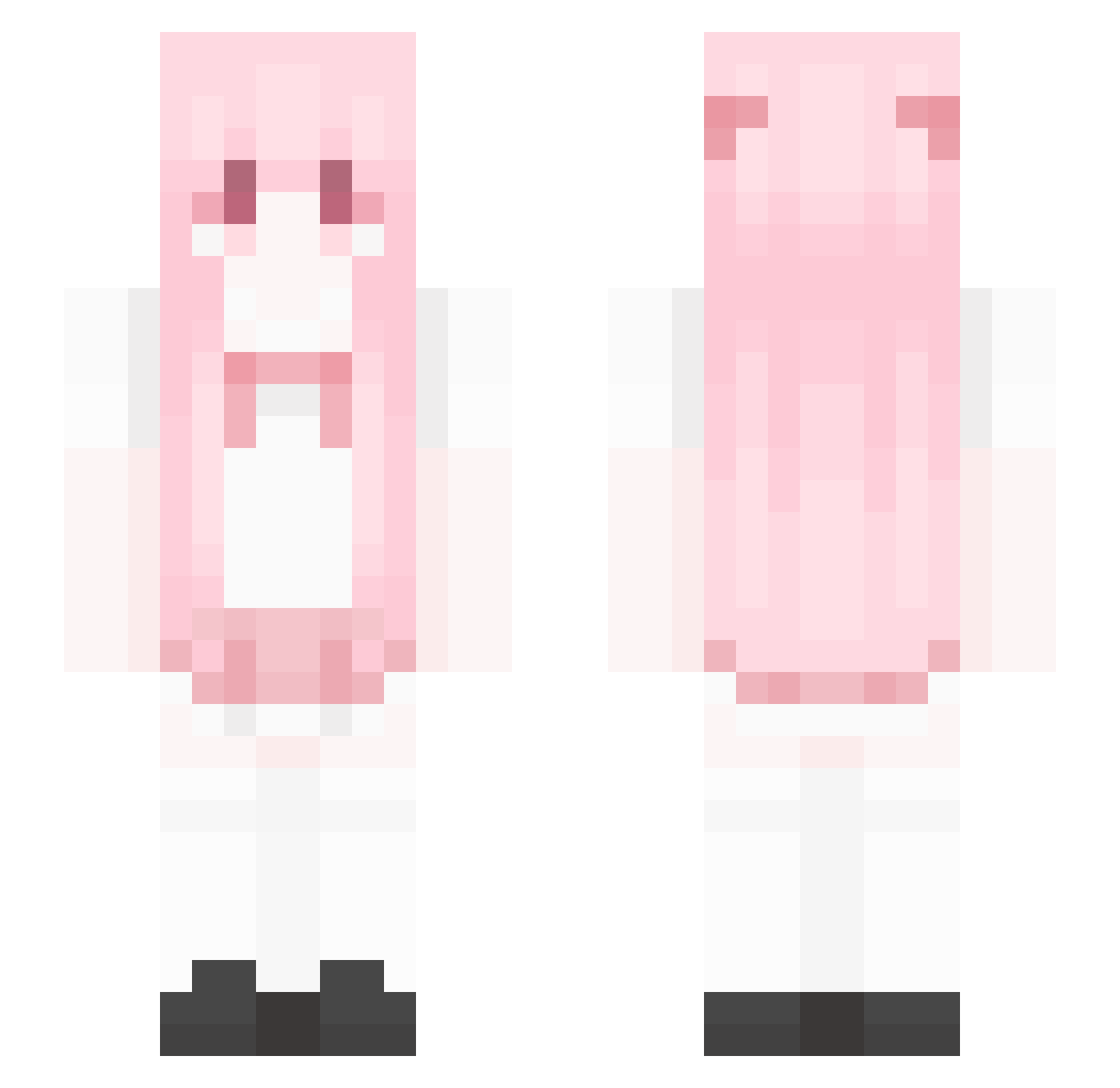 QiaoYuu Minecraft skin, front and back view