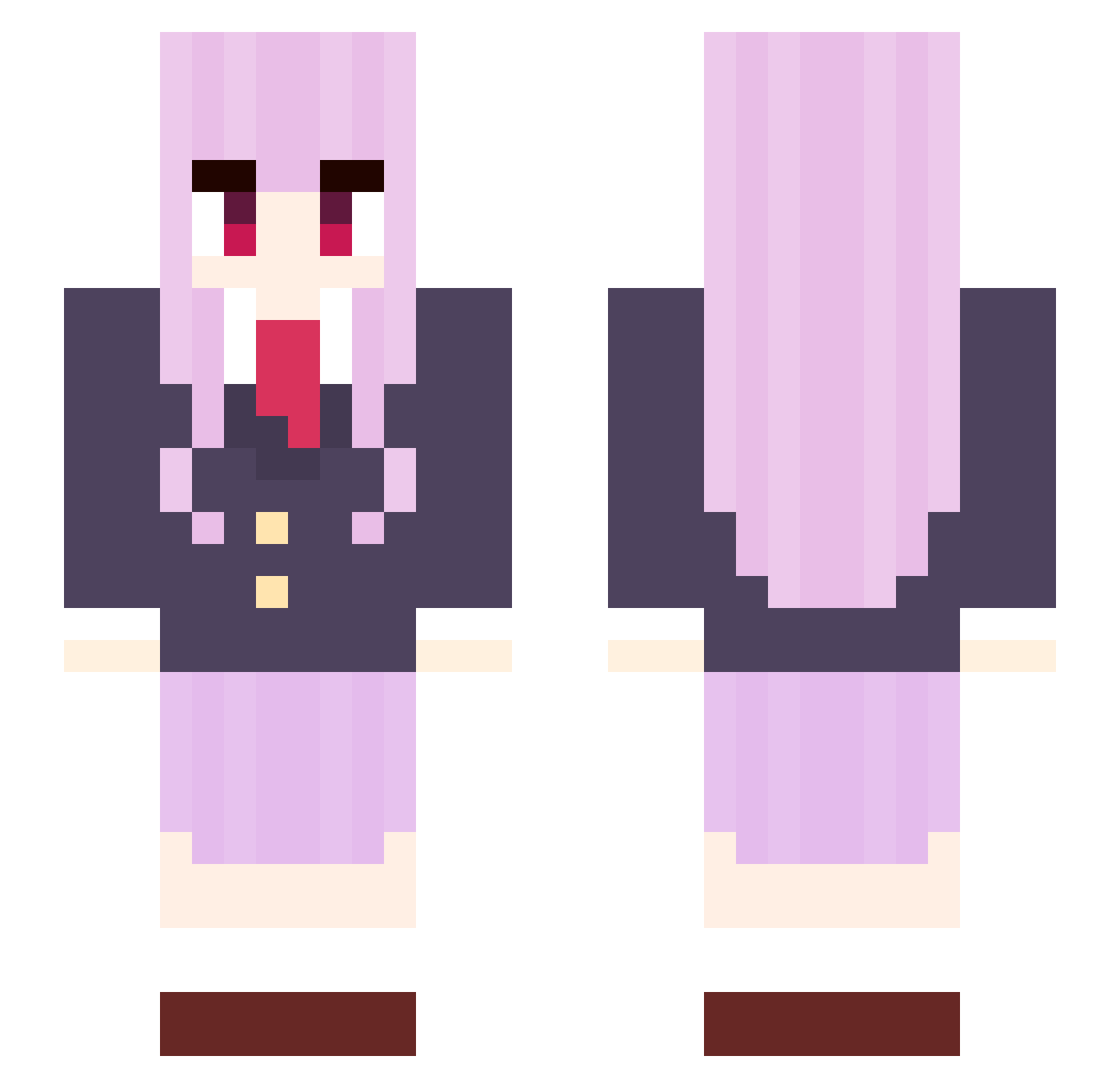 ReisenInaBar Minecraft skin, front and back view