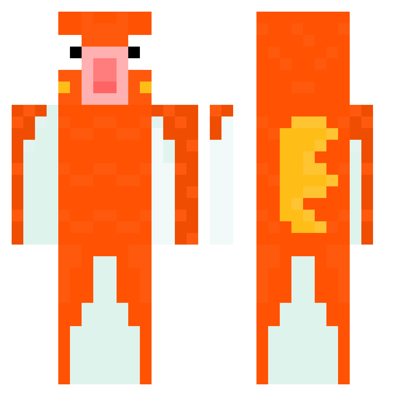 Forty_2 Minecraft skin, front and back view
