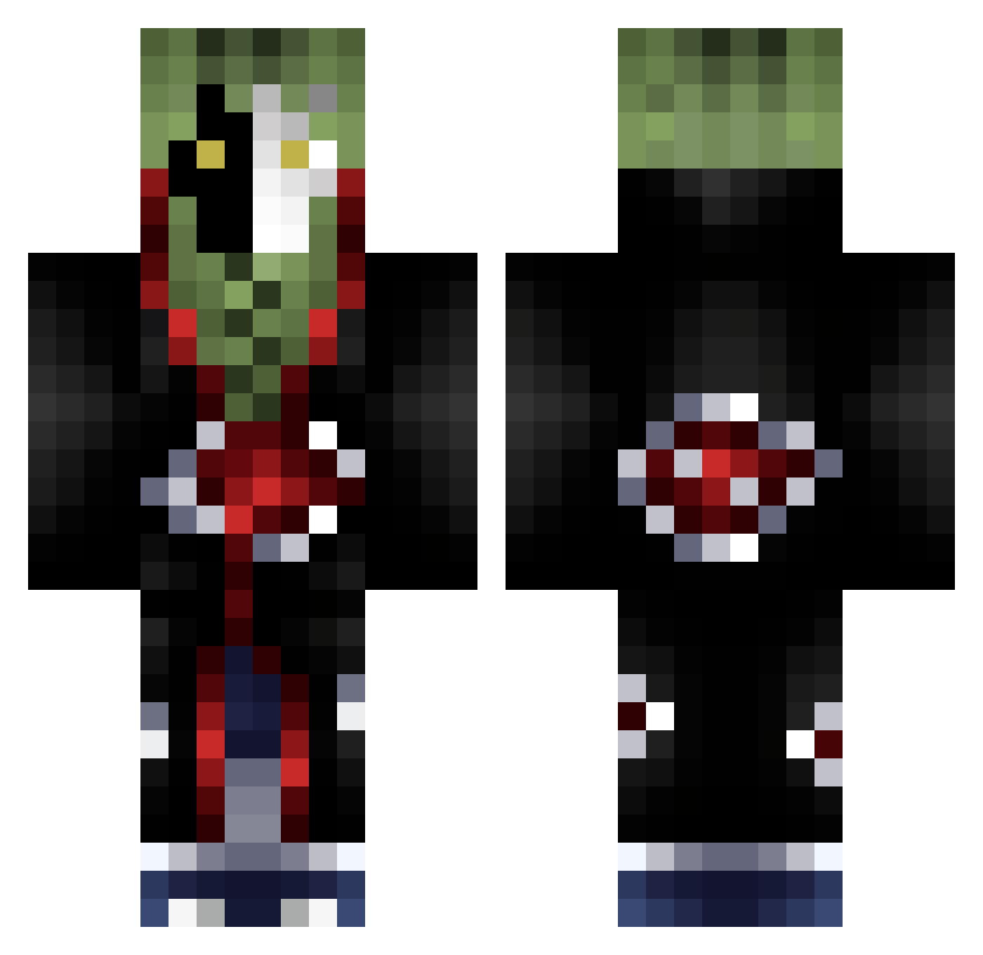 jotaagaez Minecraft skin, front and back view