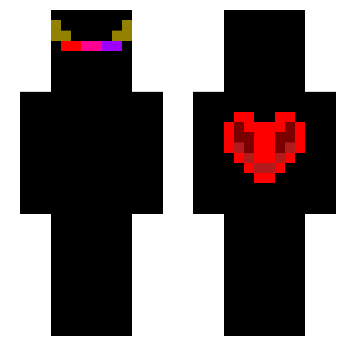MaltheOstersen Minecraft skin, front and back view