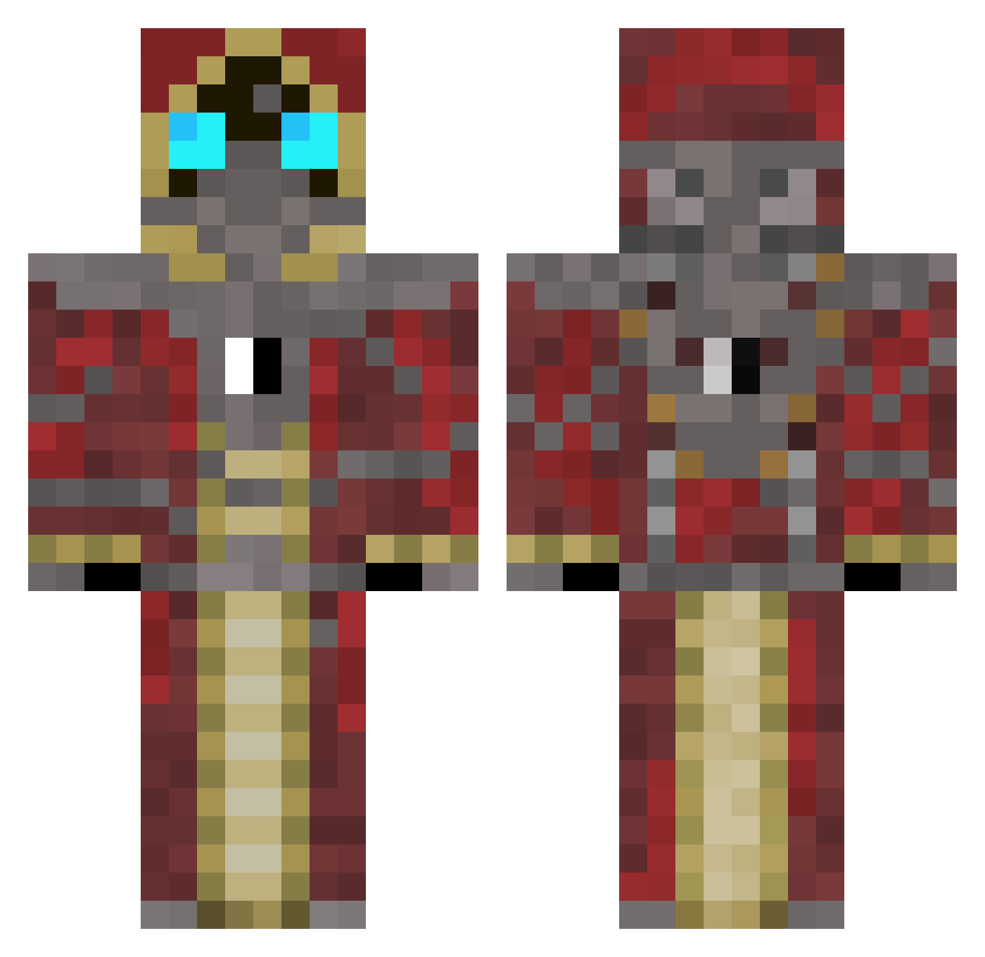 Bigly_0 Minecraft skin, front and back view