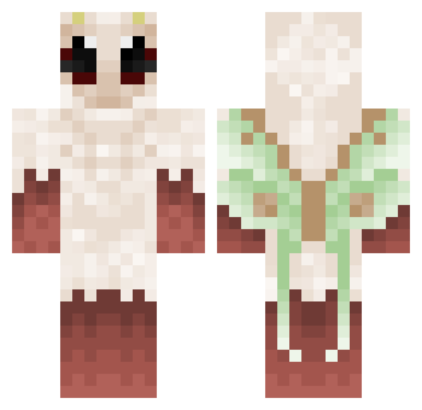 Alexp374 Minecraft skin, front and back view