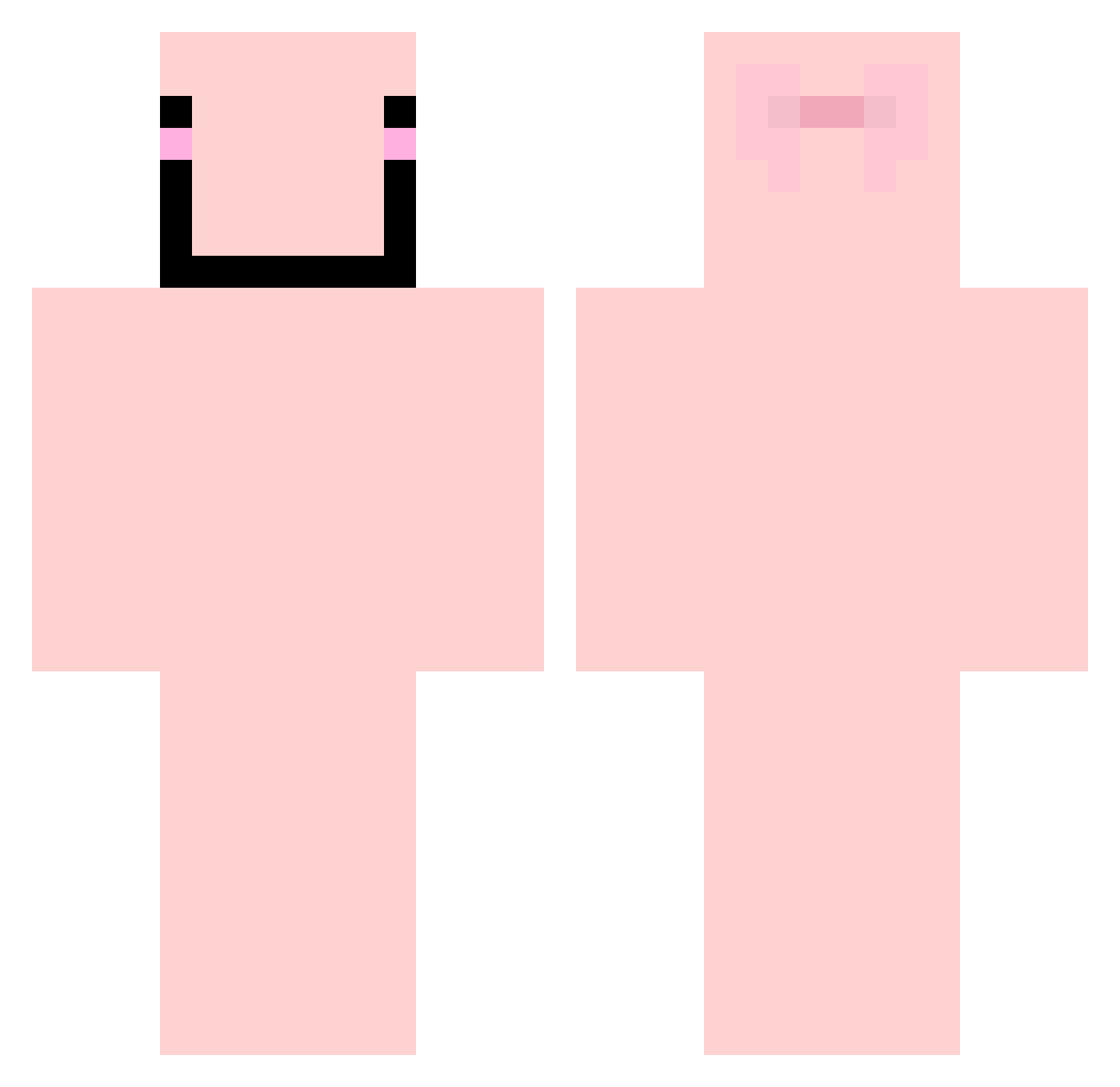 footberries Minecraft skin, front and back view