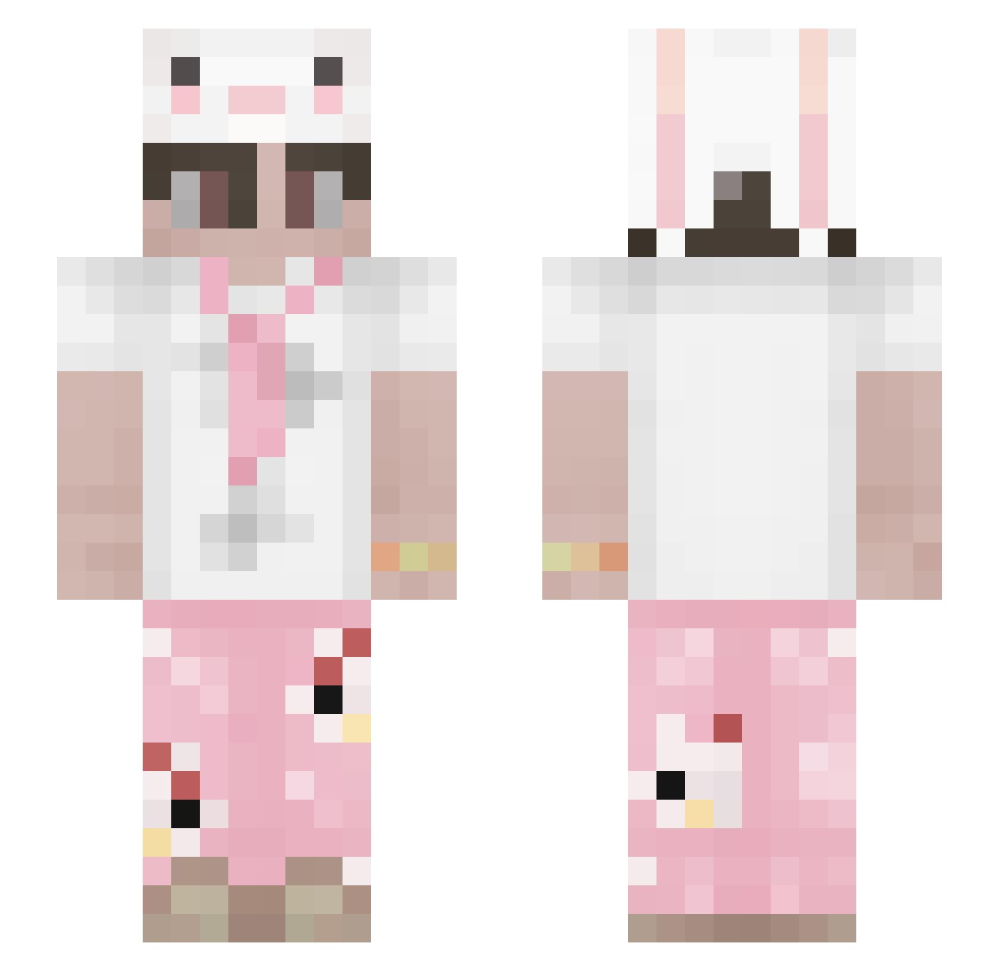 notBuschi Minecraft skin, front and back view