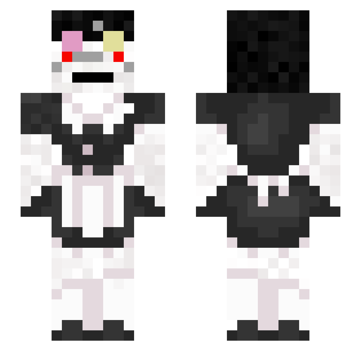 I_Snort_Crayons Minecraft skin, front and back view
