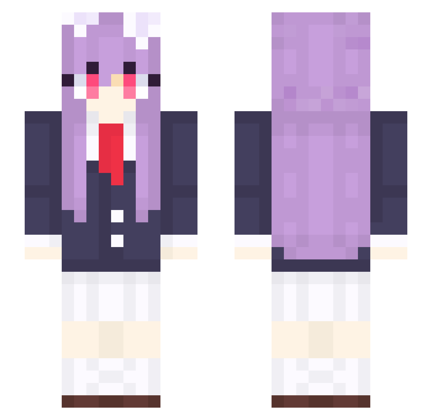 Zophrial Minecraft skin, front and back view