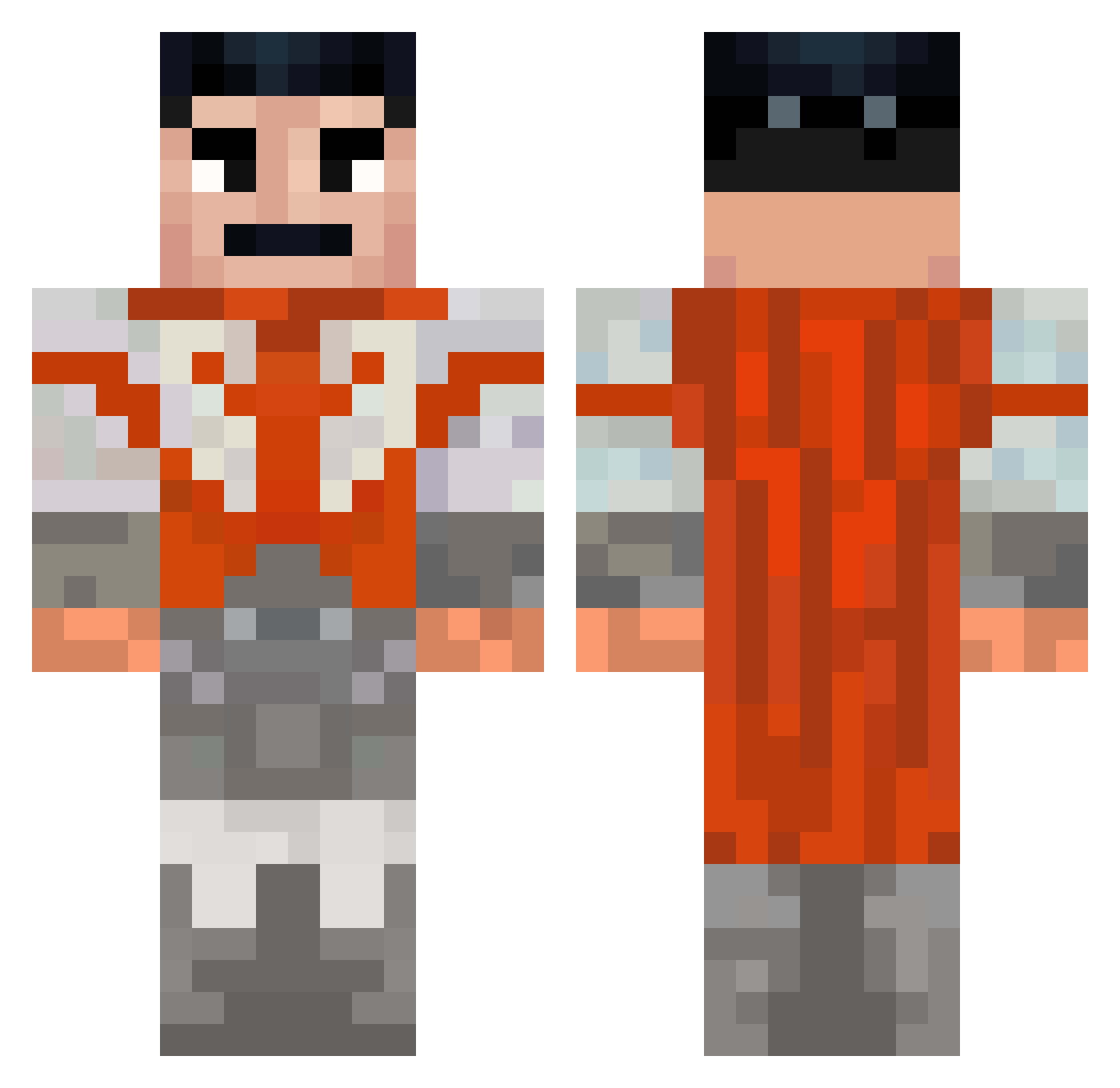 WisdomGalaxy Minecraft skin, front and back view